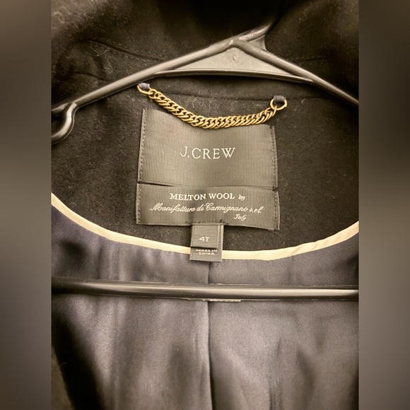 J.Crew Melton Wool Black Duffle Toggle Coat Size 4 - Picture 3 of 7